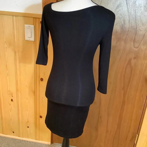 The Range Black Ribbed Mini Dress Sz-S - Picture 2 of 8